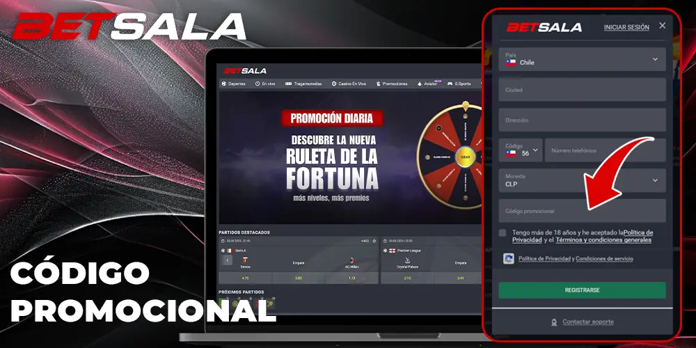 Betsala ofrece códigos promocionales para sus nuevos usuarios en Chile